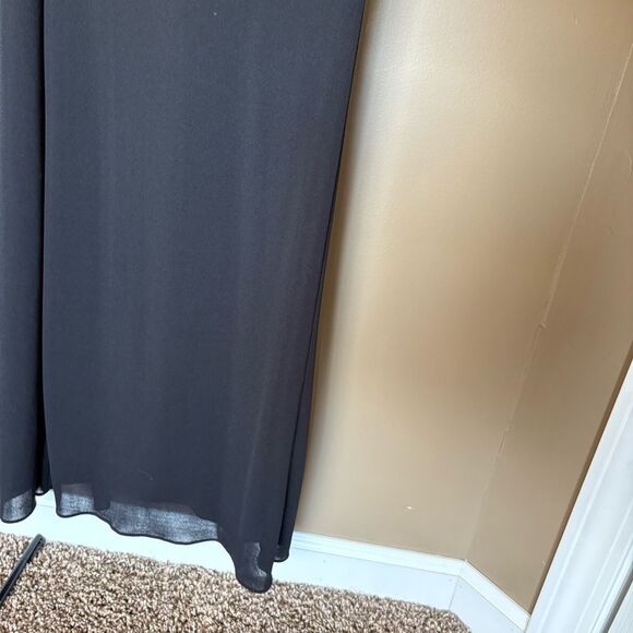 Laundry by Shelli Segal Black Low Back Maxi Dress Women’s 6 Twist Front - Picture 5 of 8